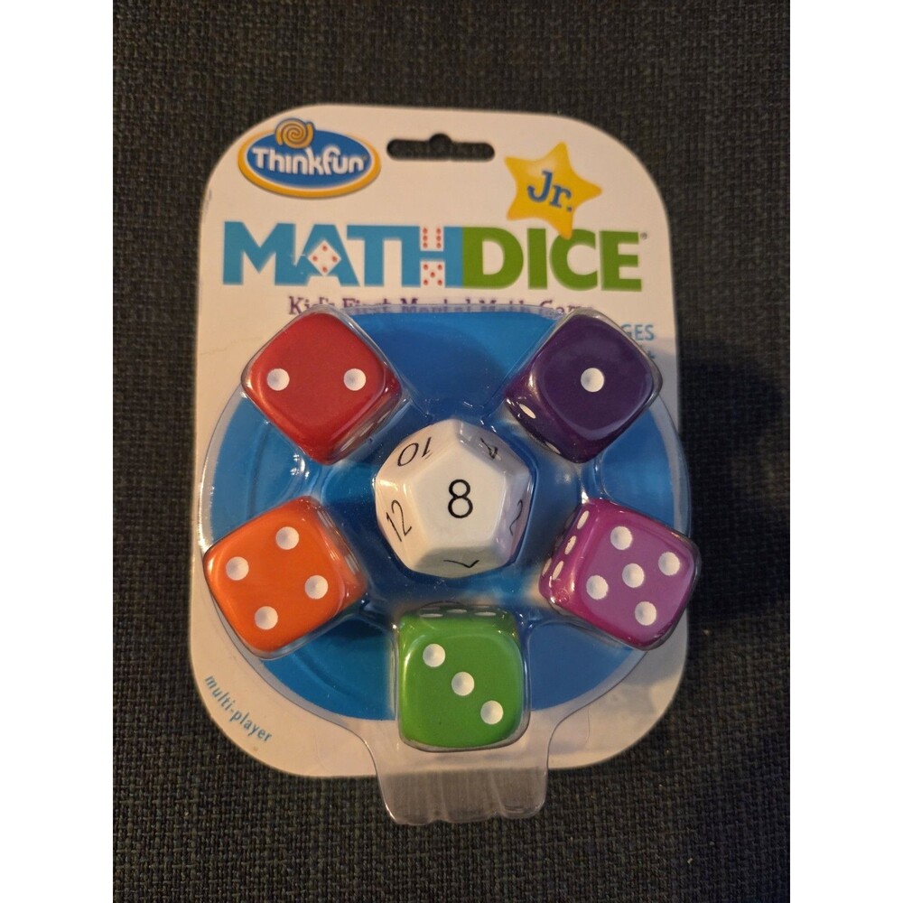 Math-Dice Jr Game Kids First Mental Math Game Ages 6+ Home School
